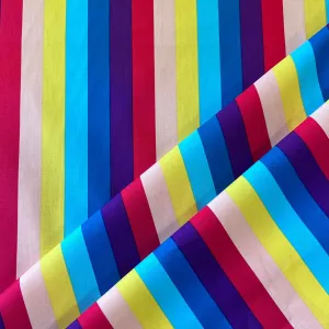 100% Cotton - Cute Multi Stripe - £6.50 Per Metre -  Sold by Half Metre