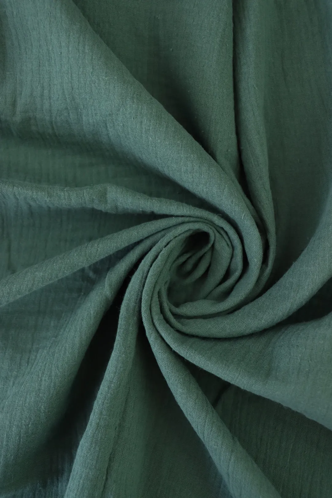 3YD 26IN REMNANT; Halcyon Green Cotton Double Gauze