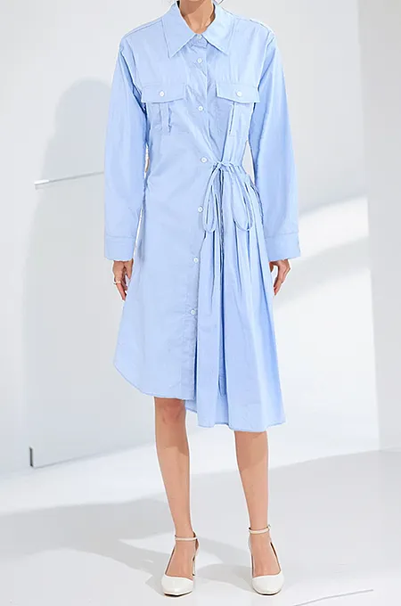 ‘Adlai’ Asymmetrical Shirt Dress