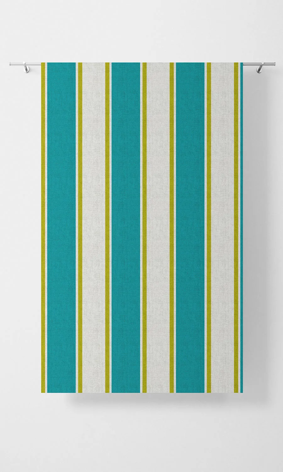 'Aqualake' Custom Striped Print Roman Blinds (Pacific Blue)