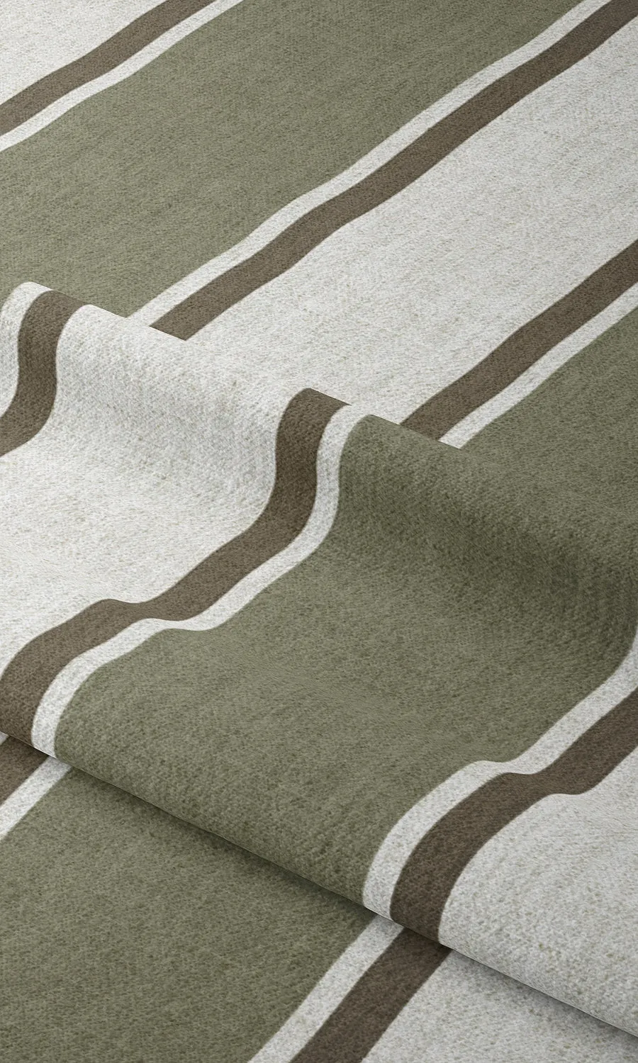 'Bamboo' Modern Striped Print Shades (Green/ Brown)