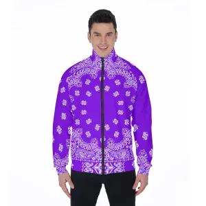 BANDANA GRAPES Stand Collar Jacket