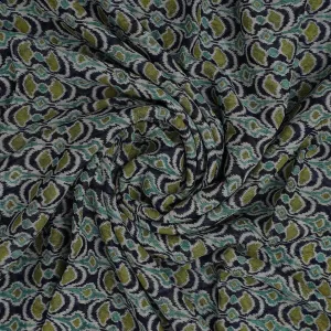 Bead and Reel Pattern Digital Printed Fabric