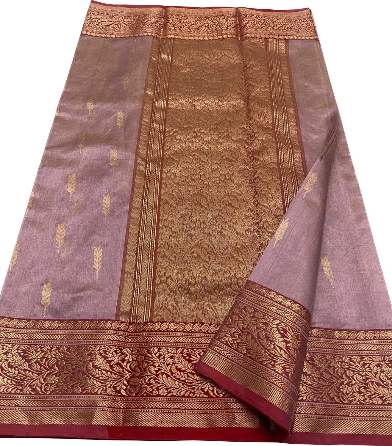 Beautiful Pink Chanderi Handloom Silk Saree