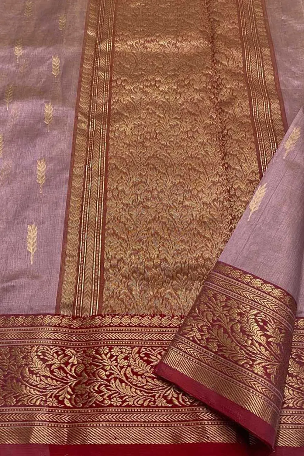 Beautiful Pink Chanderi Handloom Silk Saree