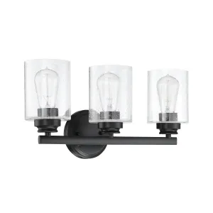 Bolden 3 Light Vanity in Flat Black