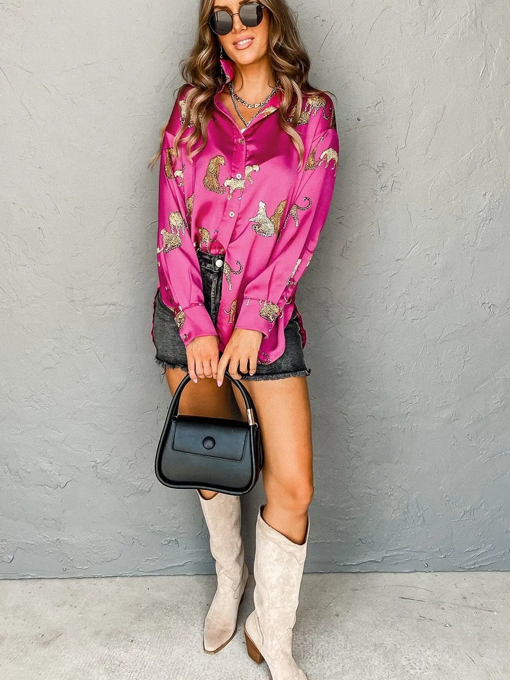 Button Down Leopard Shirt