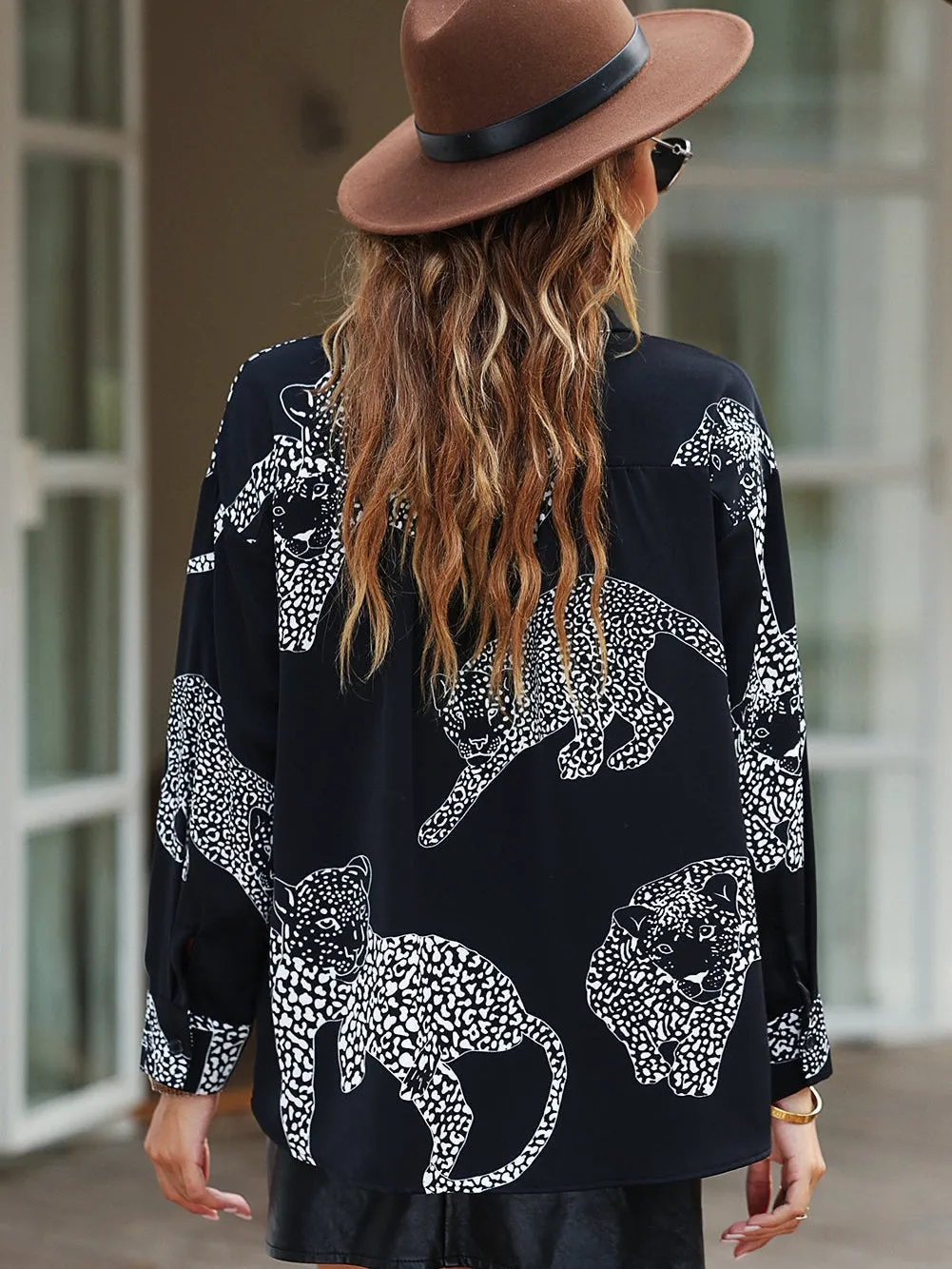 Button Down Leopard Shirt