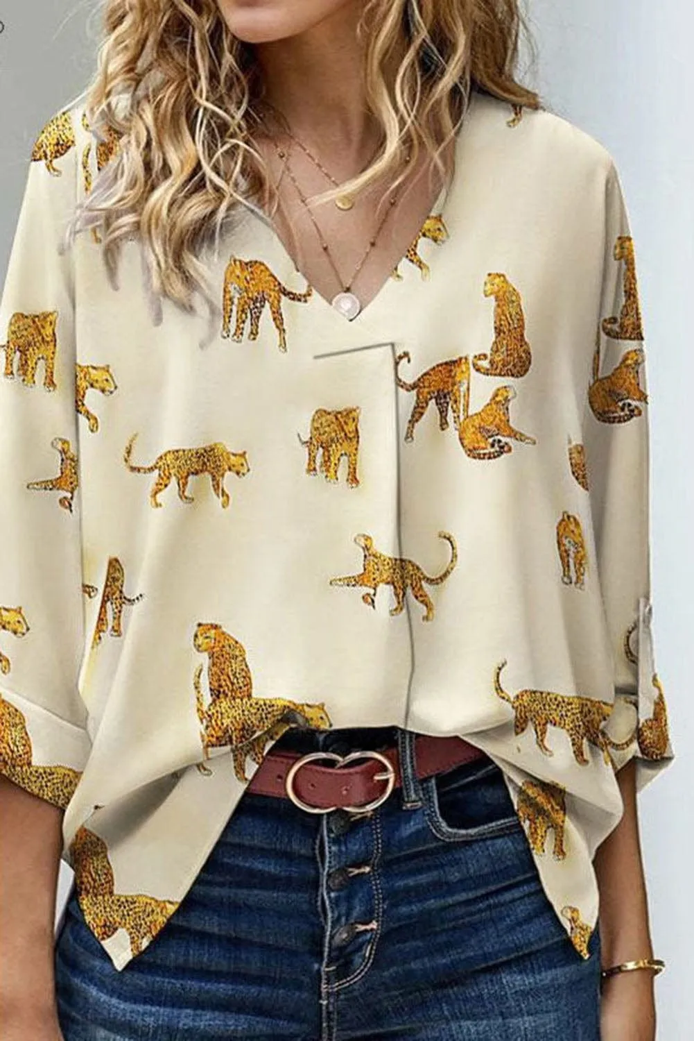 Button Down Leopard Shirt