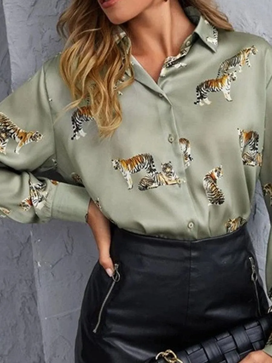 Button Down Leopard Shirt