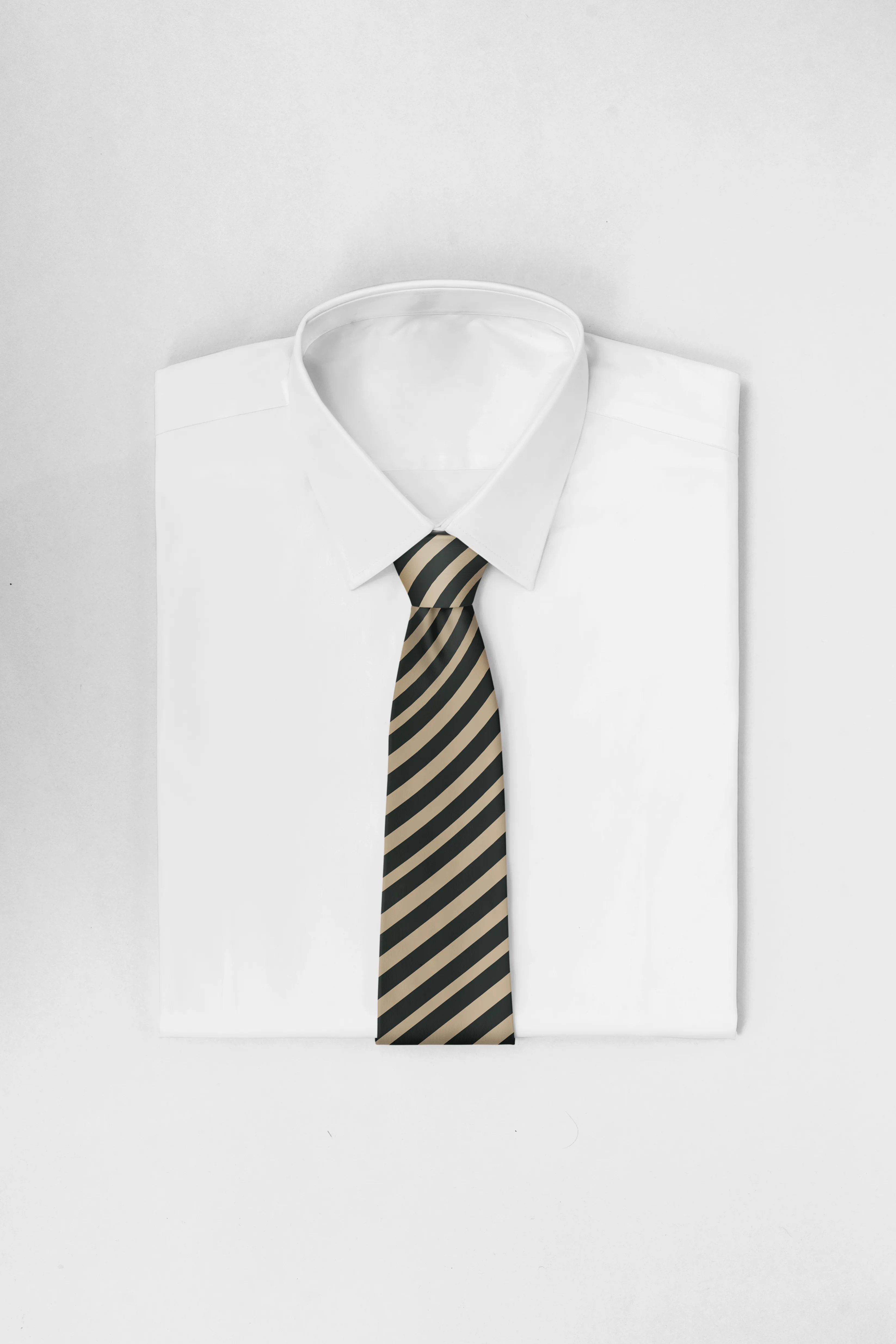 Chokore Off-White & Black Stripes Silk Necktie - Plaids Range