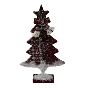 Christmas Tree Red on Base with Star | Hieght 42m