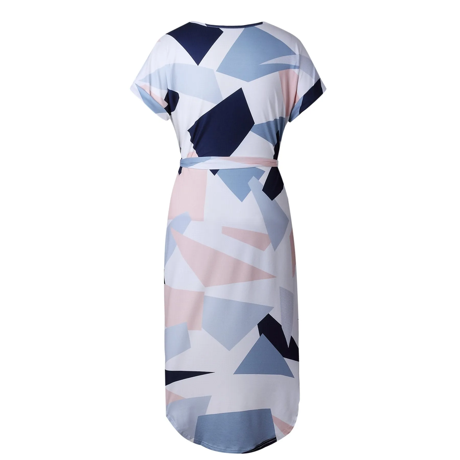 Clearance Sexy V-neck Print Irregular Knee-length Dress