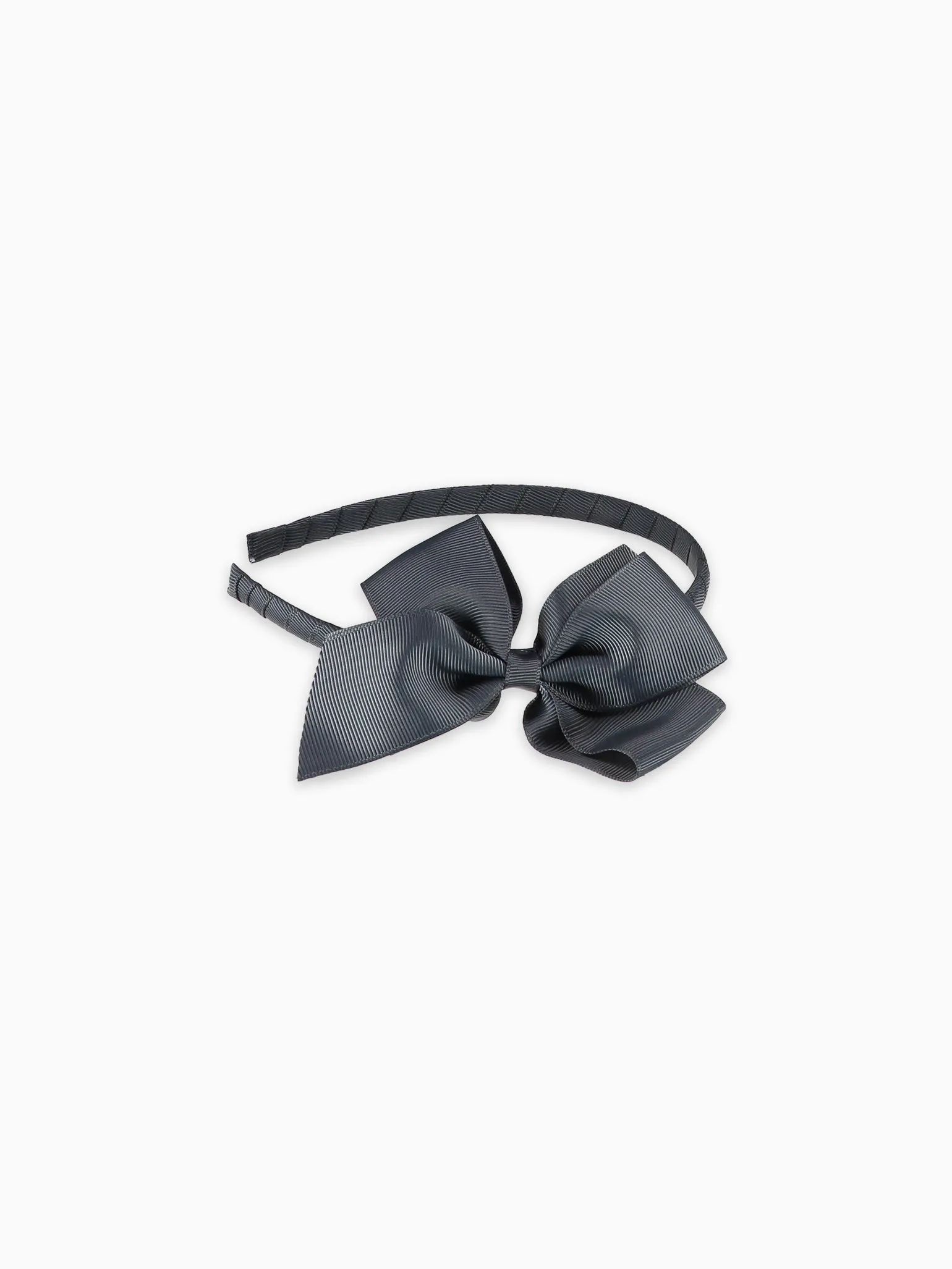 Dark Grey Big Bow Girl Headband