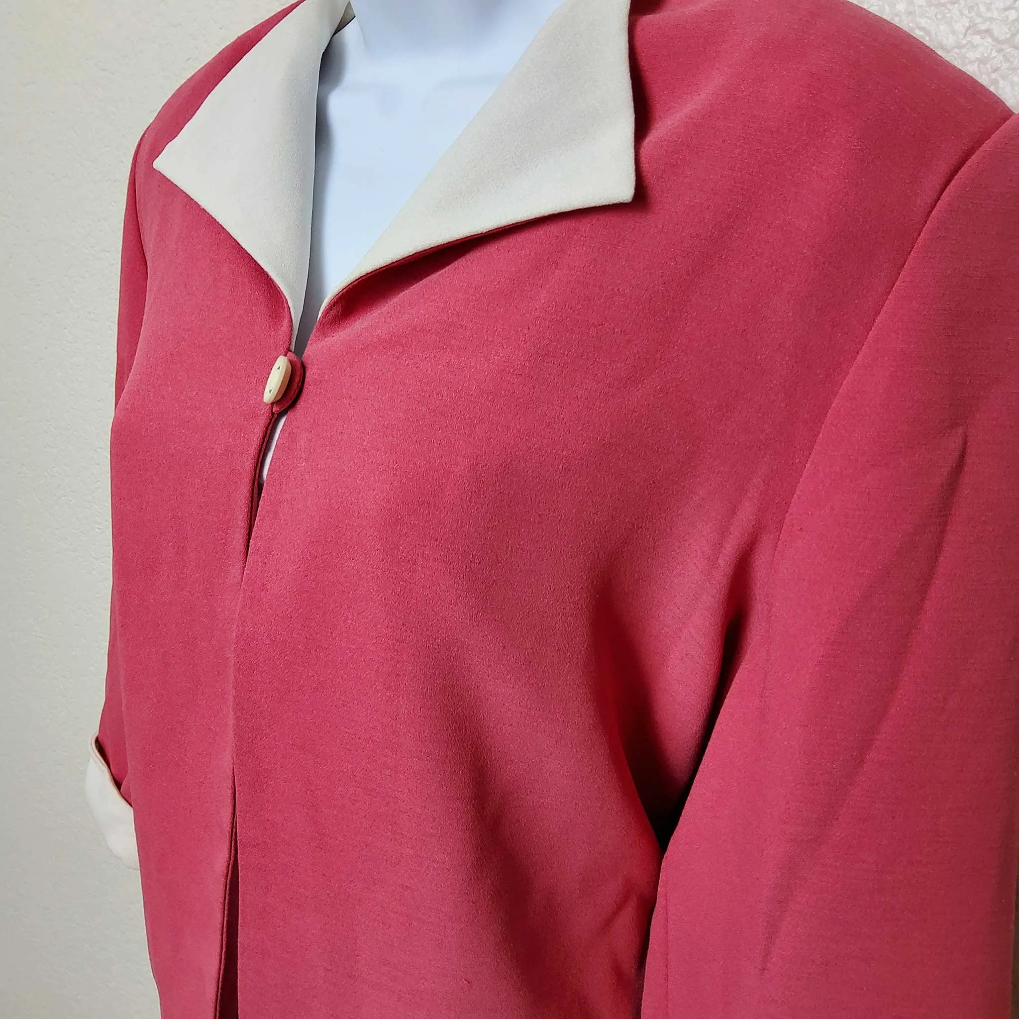 Henry Lee Pink Blazer with White Collar, Women's Size 10