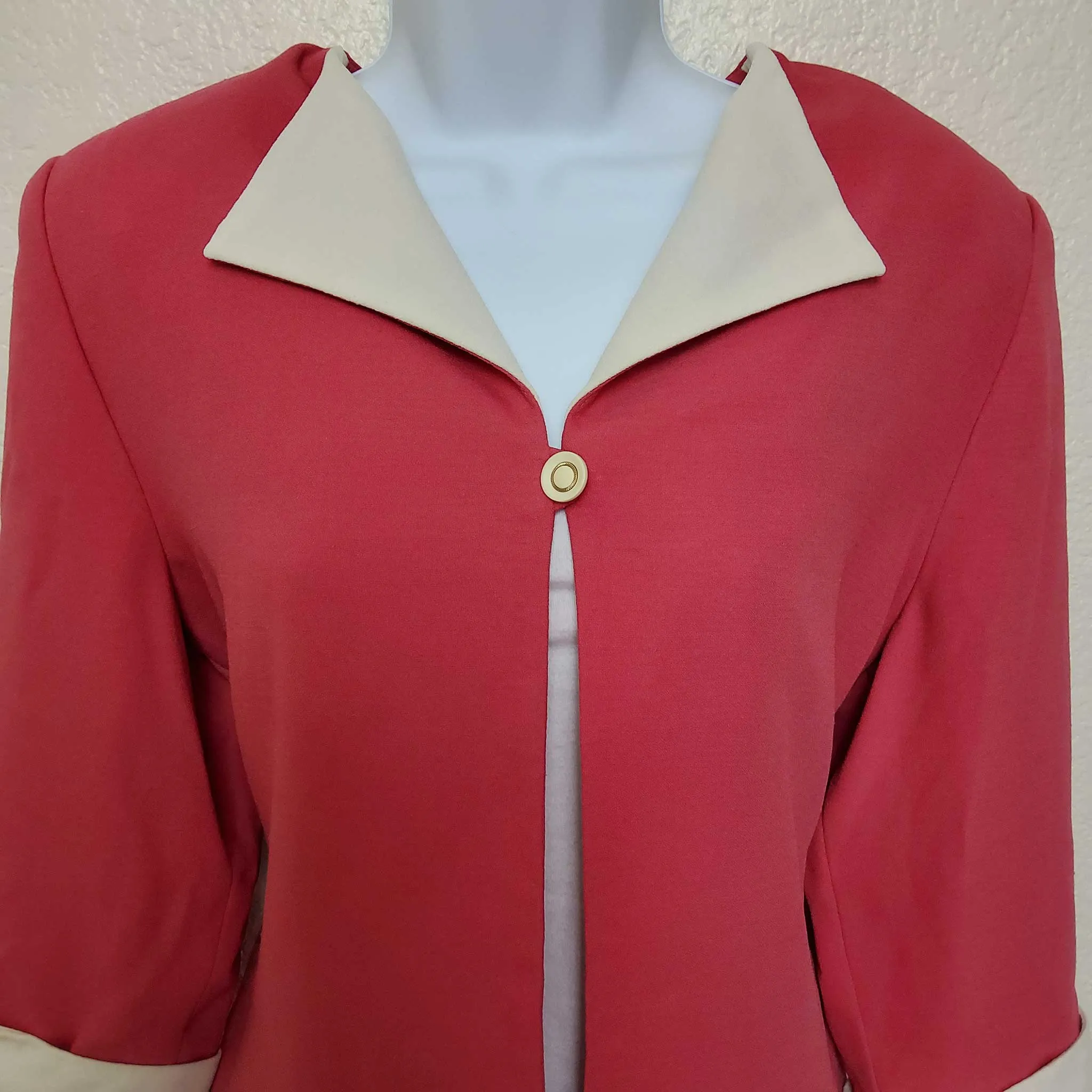 Henry Lee Pink Blazer with White Collar, Women's Size 10