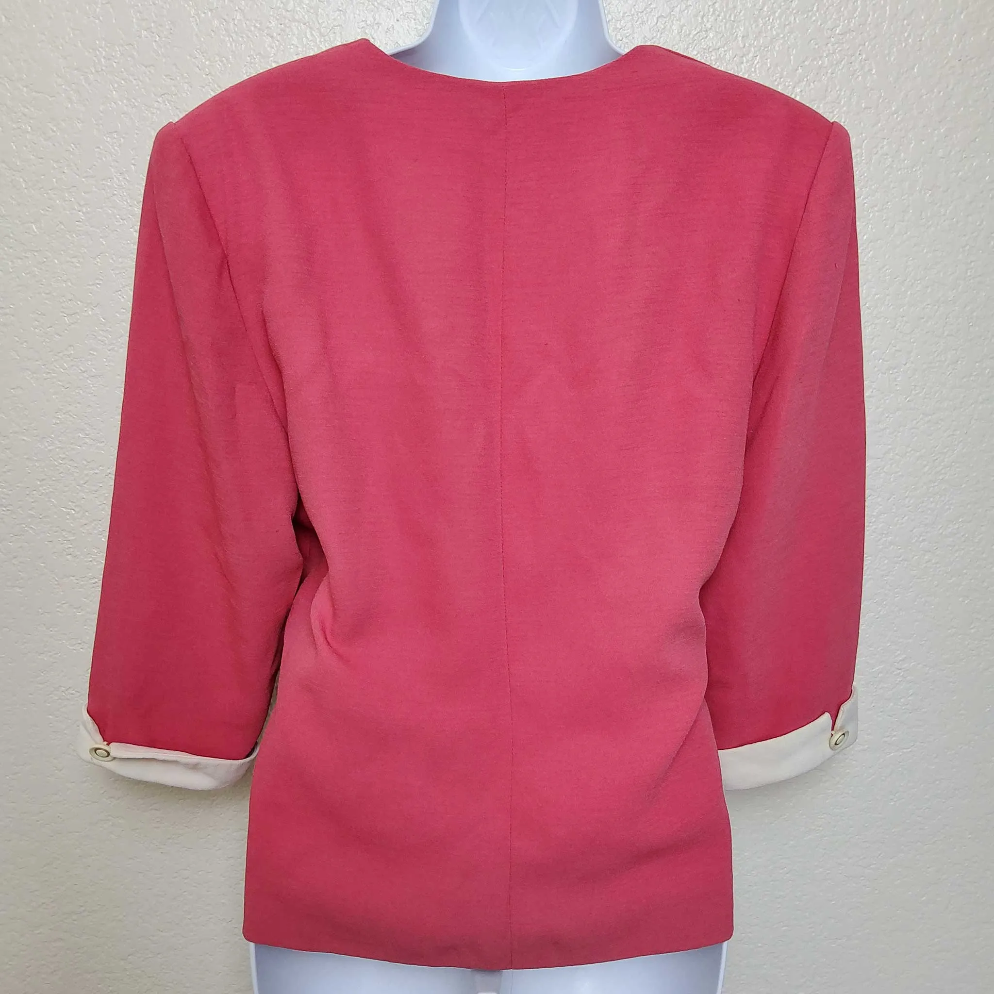 Henry Lee Pink Blazer with White Collar, Women's Size 10