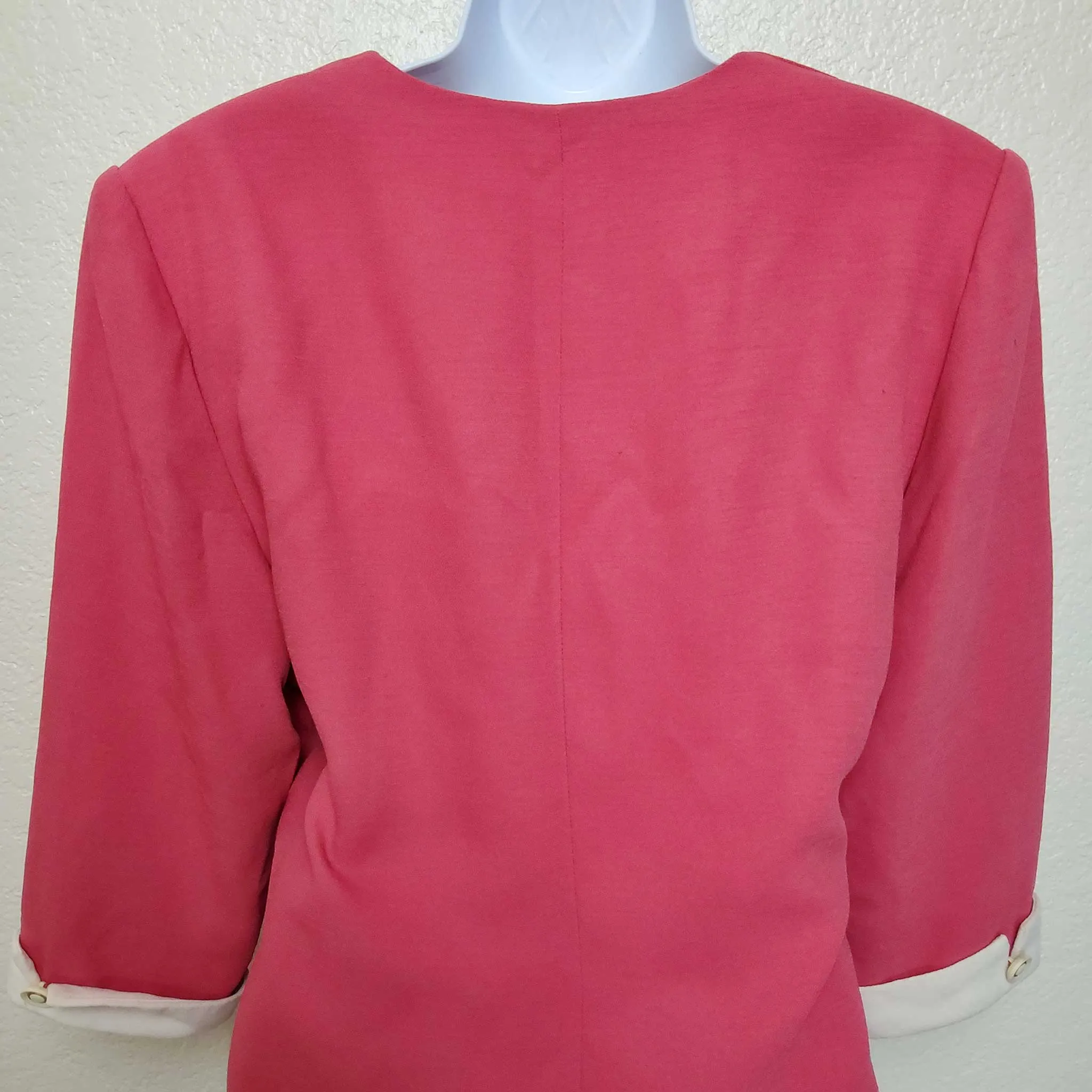 Henry Lee Pink Blazer with White Collar, Women's Size 10