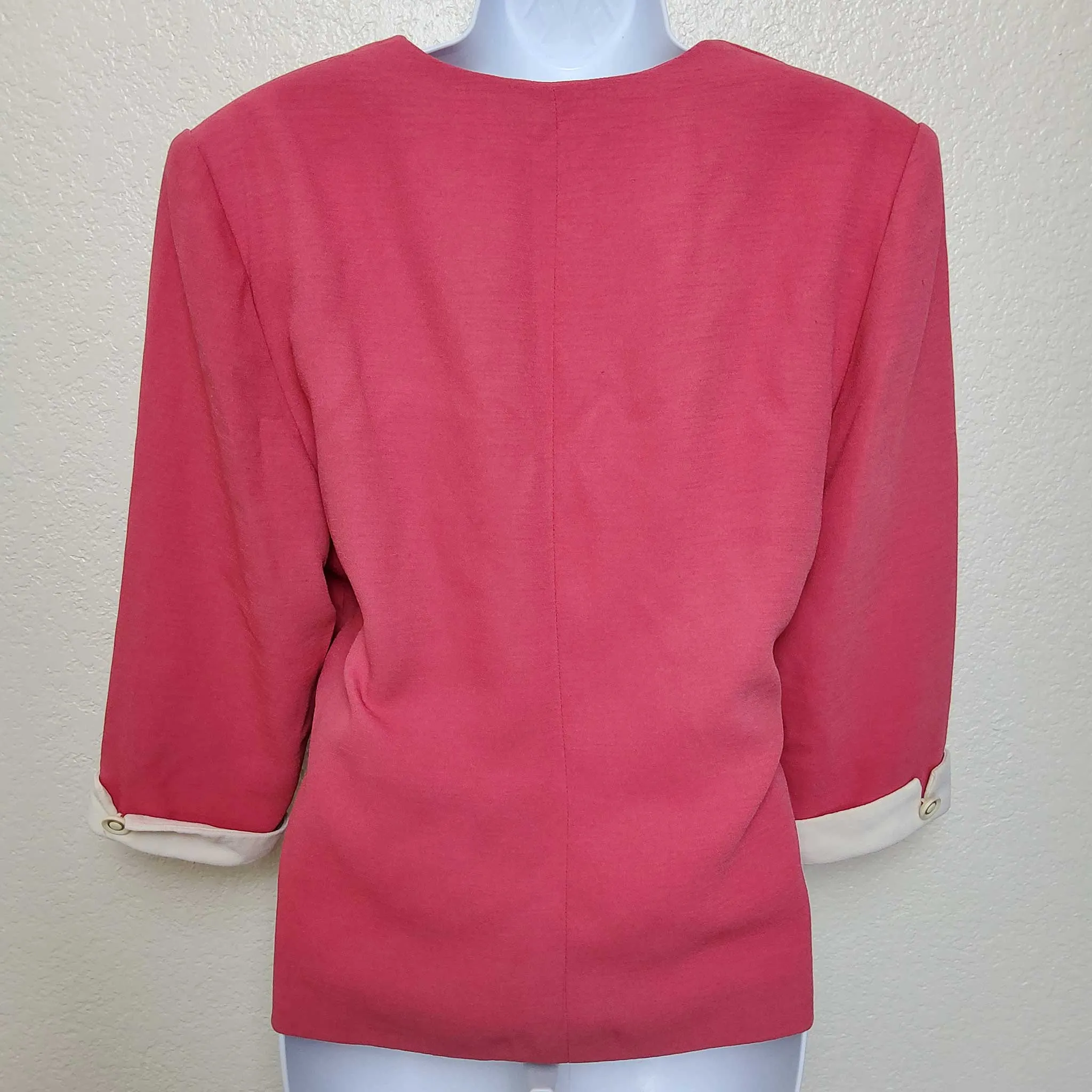 Henry Lee Pink Blazer with White Collar, Women's Size 10