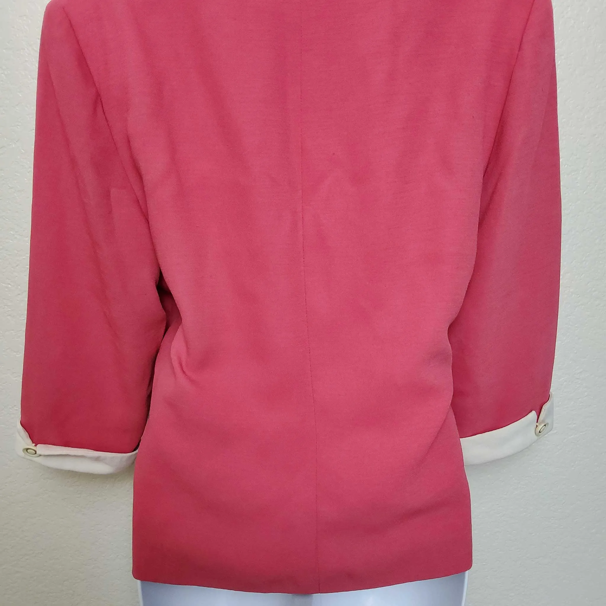 Henry Lee Pink Blazer with White Collar, Women's Size 10