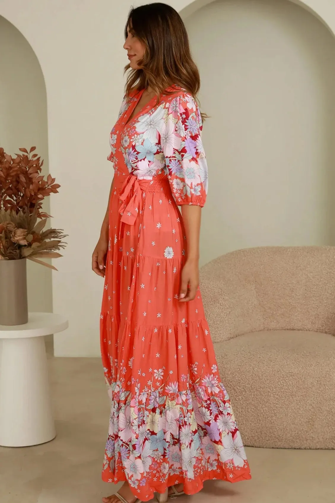 MELODY WRAP MAXI DRESS