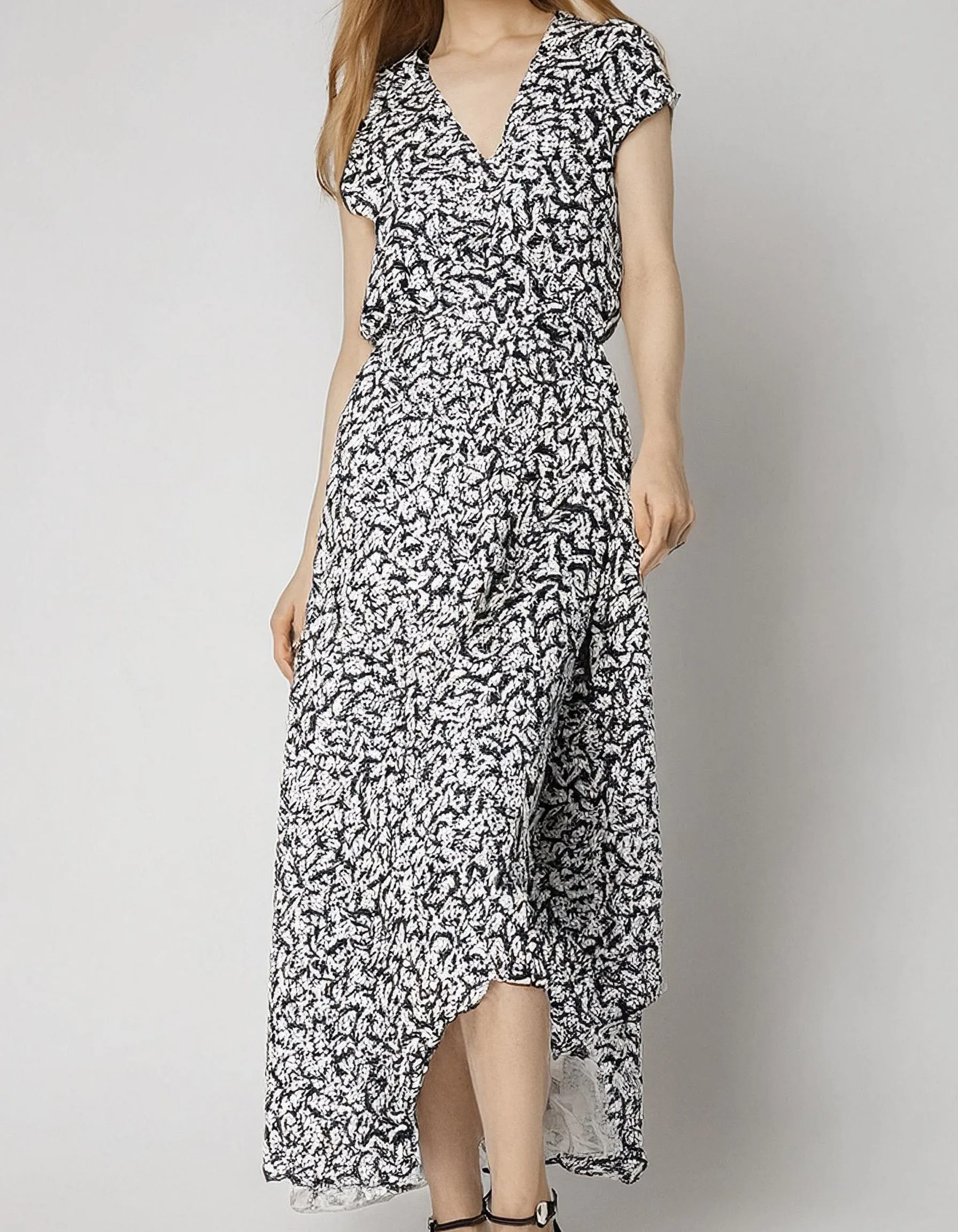 Monochrome Muse Maxi Dress