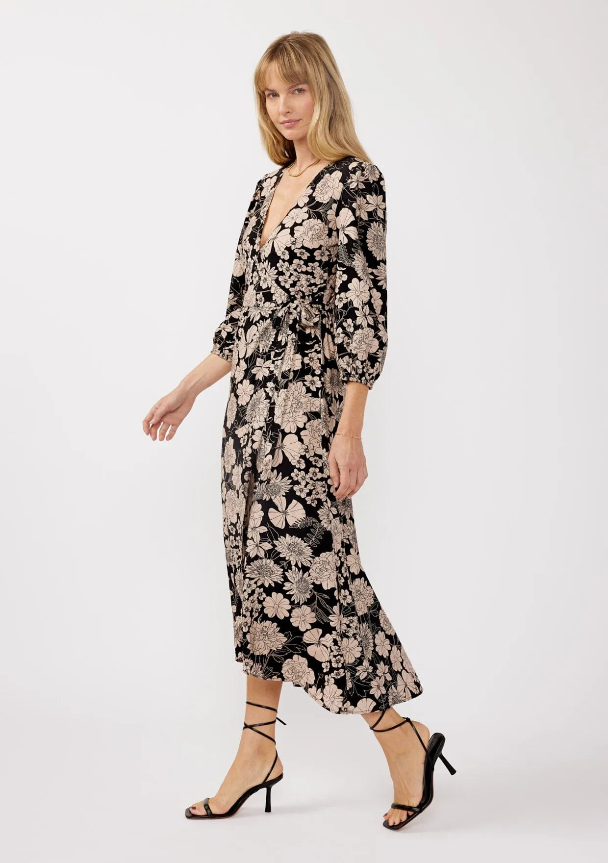 Mother Earth Floral Wrap Dress