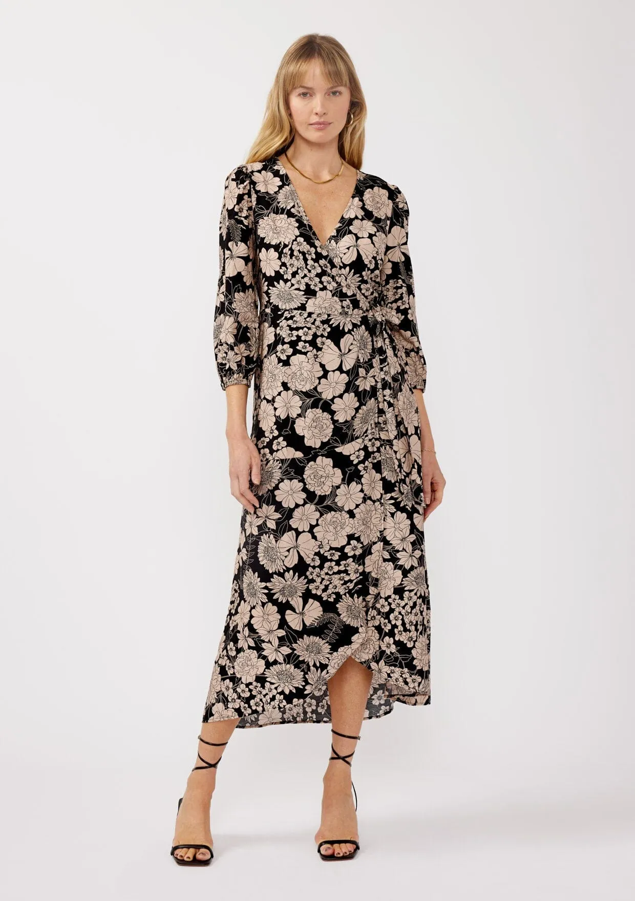 Mother Earth Floral Wrap Dress