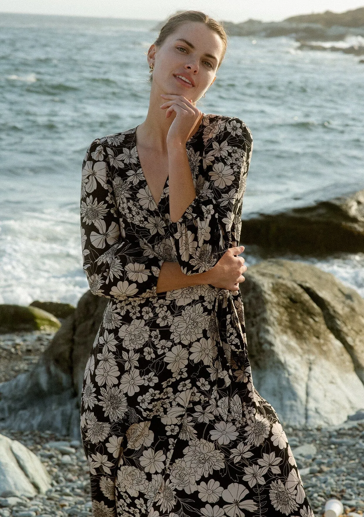 Mother Earth Floral Wrap Dress