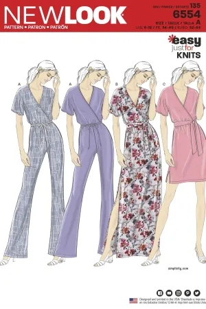 NL6554 Knit Jumpsuit and Dresses Pattern