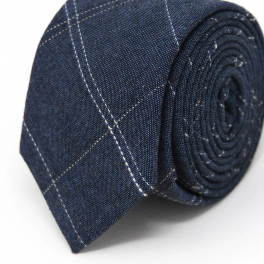 Oxford Blue Plaid Tie