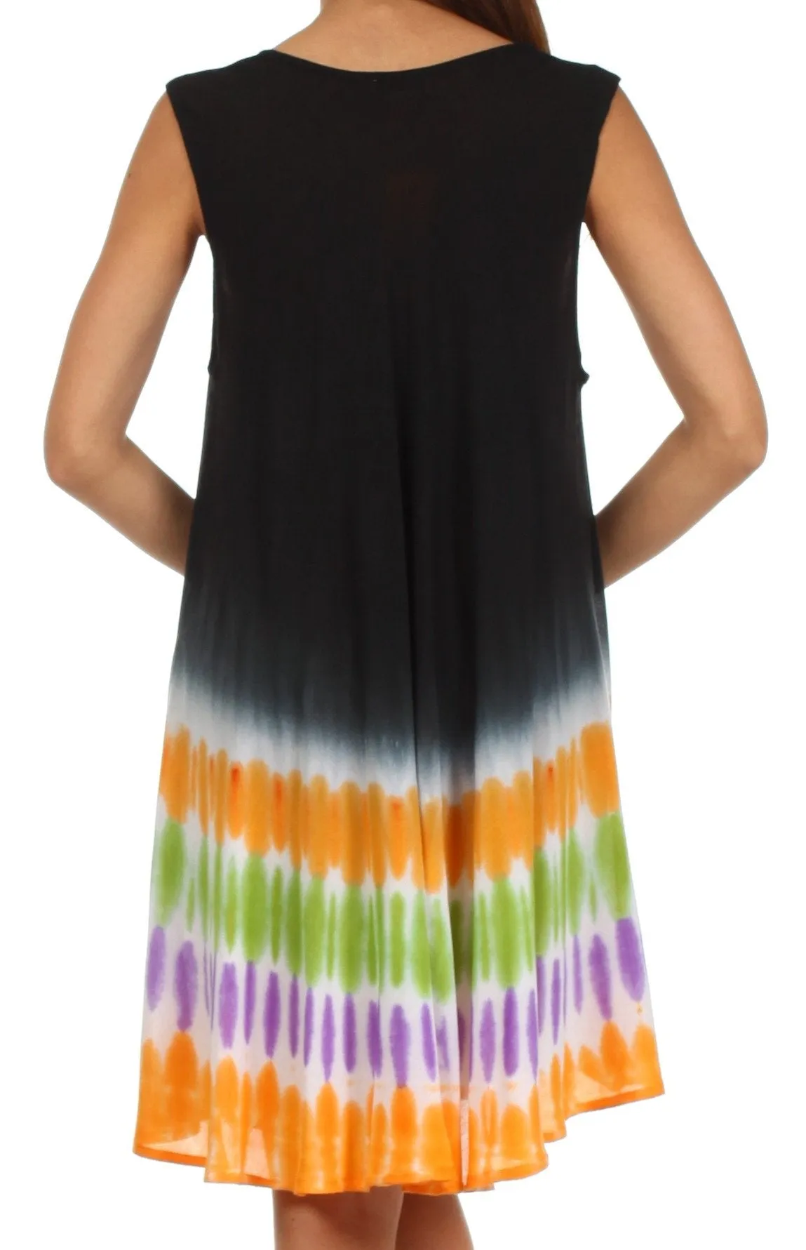 Sakkas Multi-Color Tie Dye Tank Dress / Cover Up