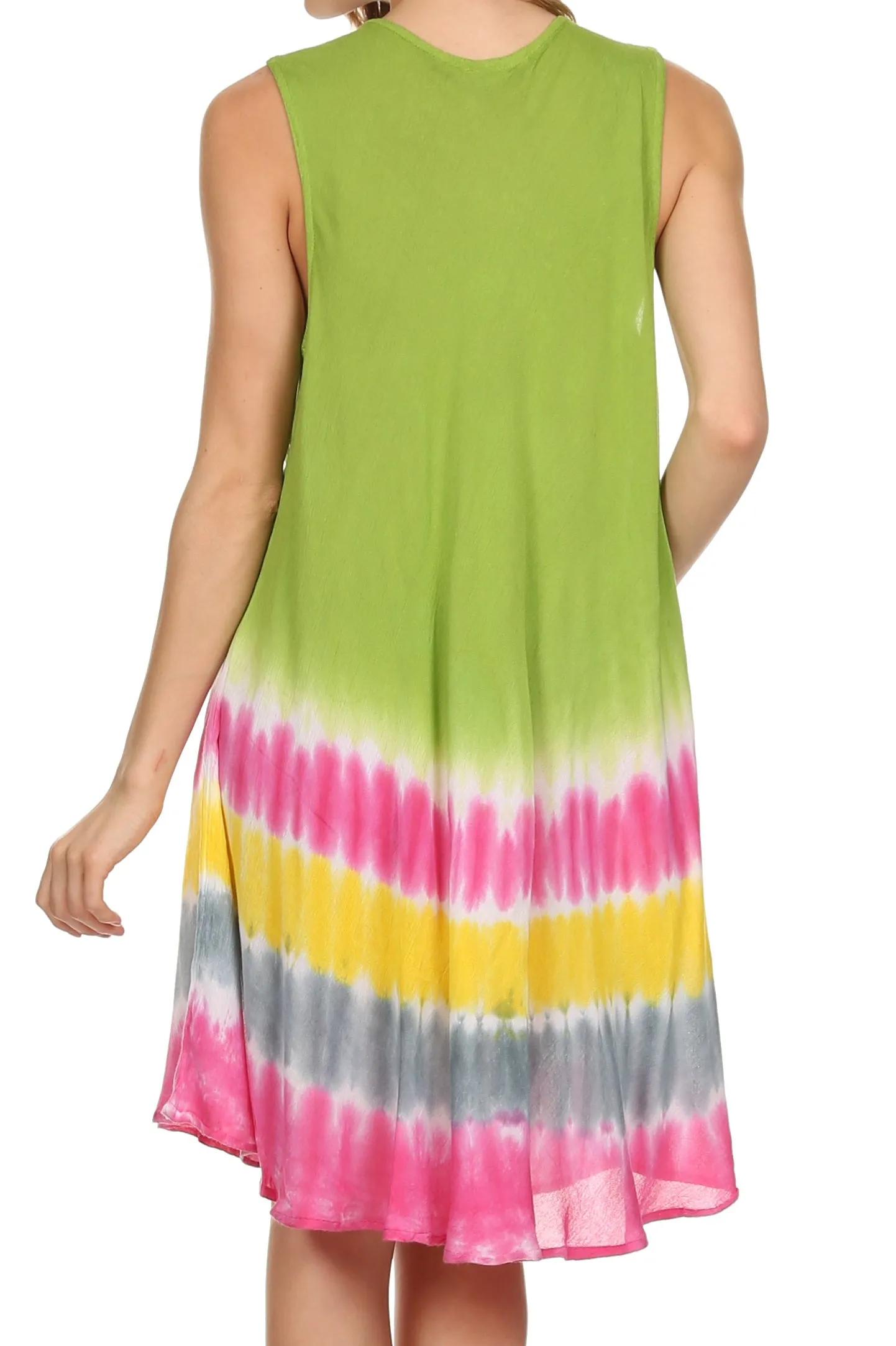 Sakkas Multi-Color Tie Dye Tank Dress / Cover Up