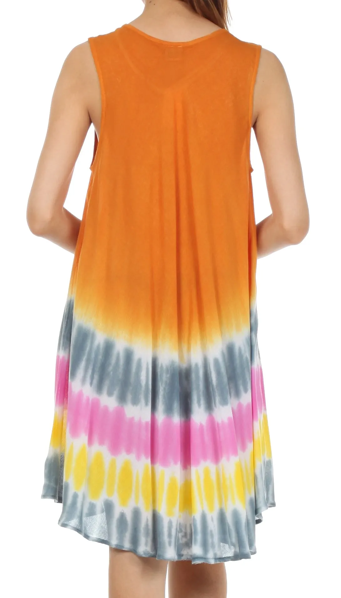 Sakkas Multi-Color Tie Dye Tank Dress / Cover Up