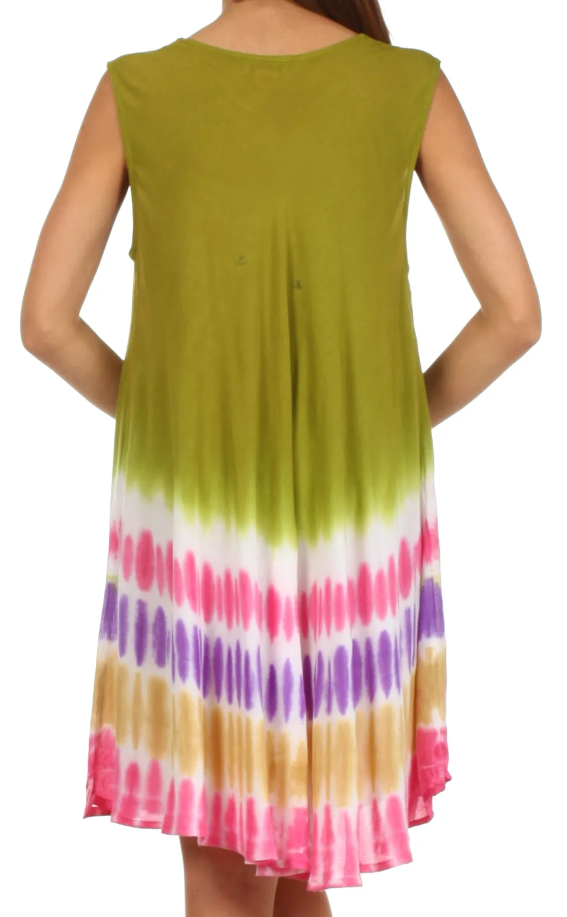 Sakkas Multi-Color Tie Dye Tank Dress / Cover Up