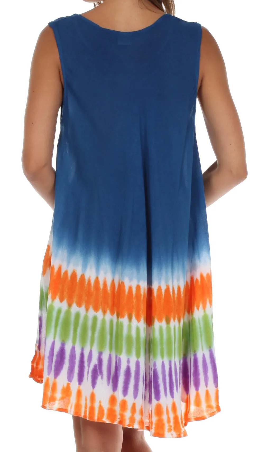 Sakkas Multi-Color Tie Dye Tank Dress / Cover Up