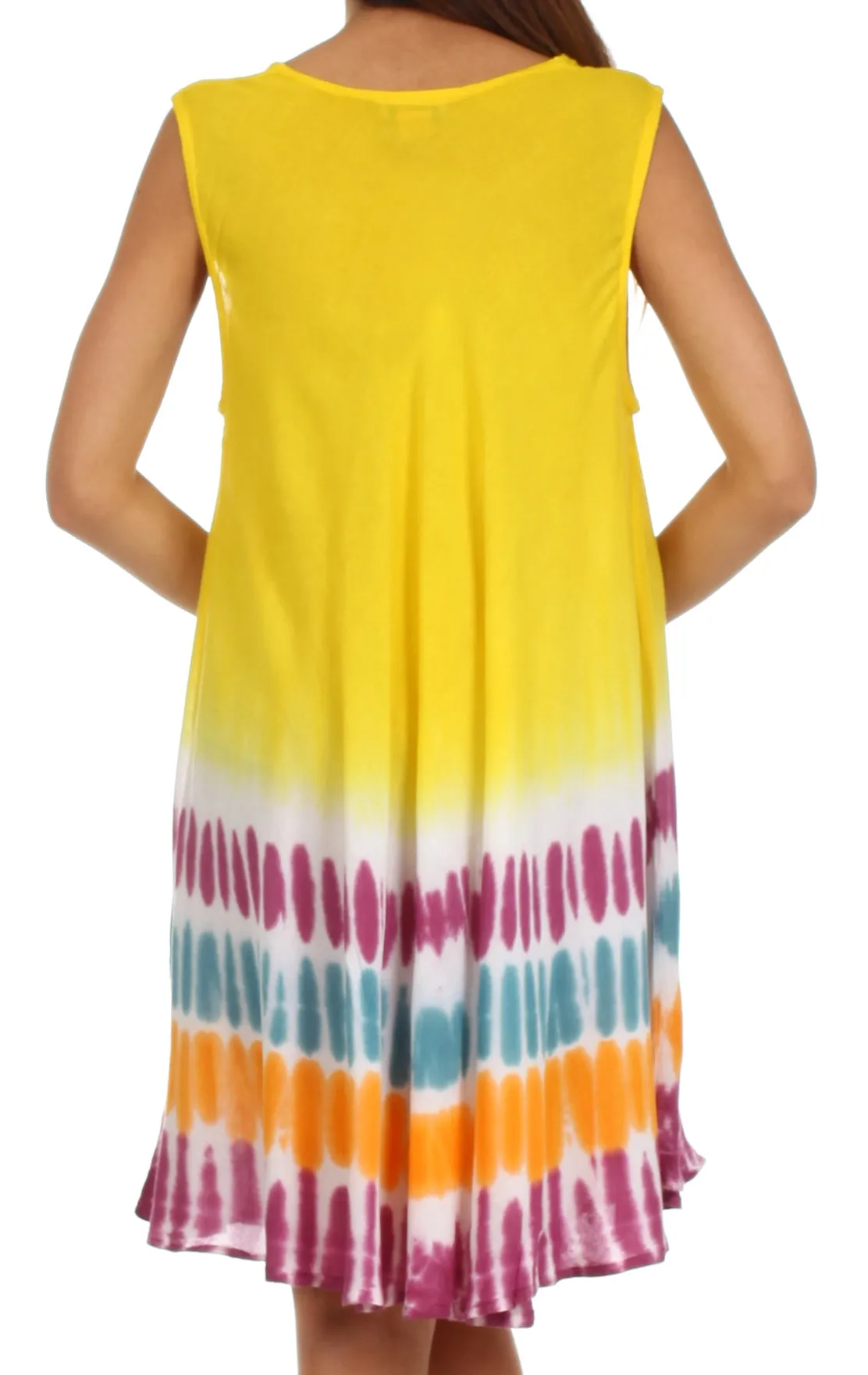 Sakkas Multi-Color Tie Dye Tank Dress / Cover Up