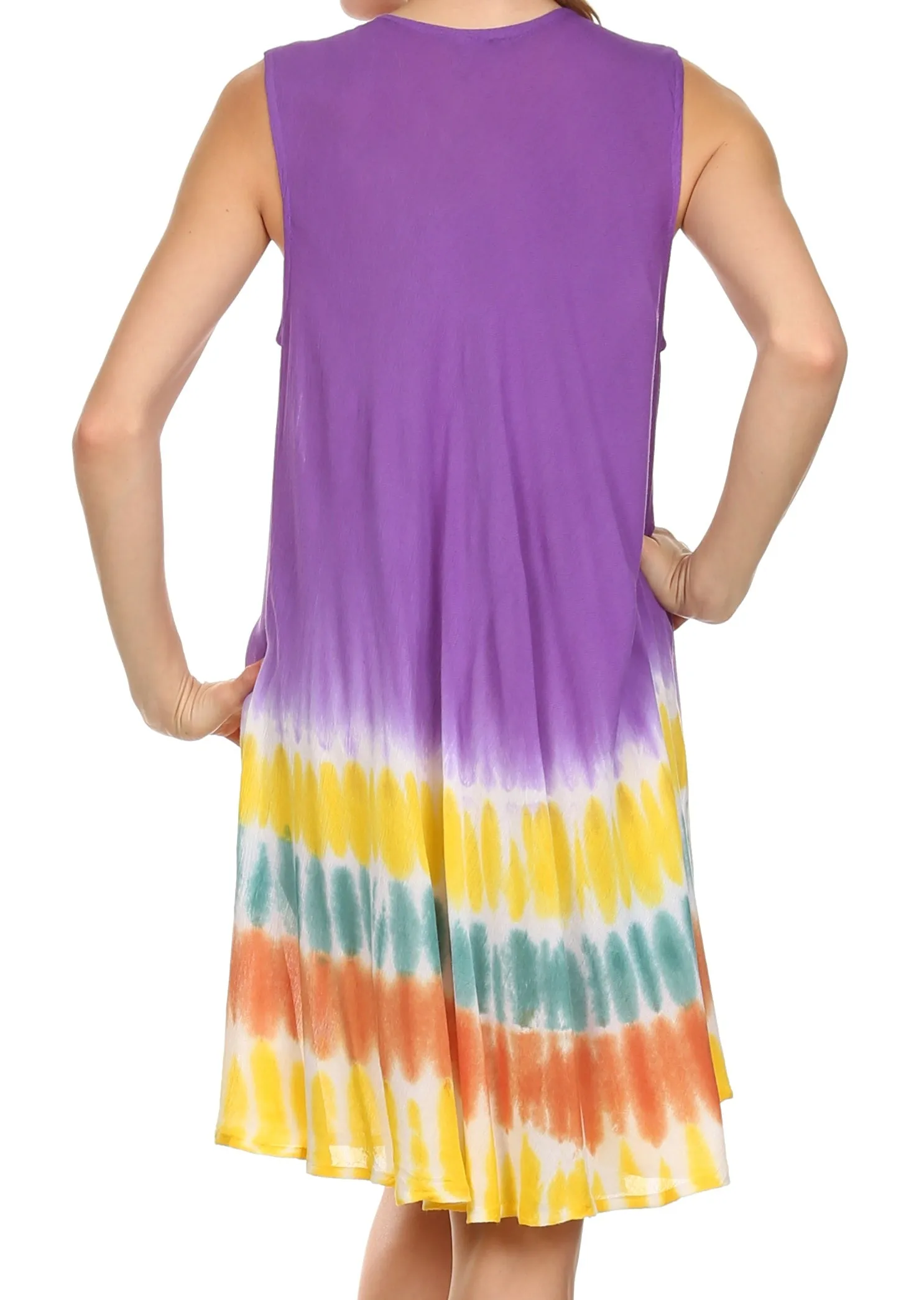 Sakkas Multi-Color Tie Dye Tank Dress / Cover Up