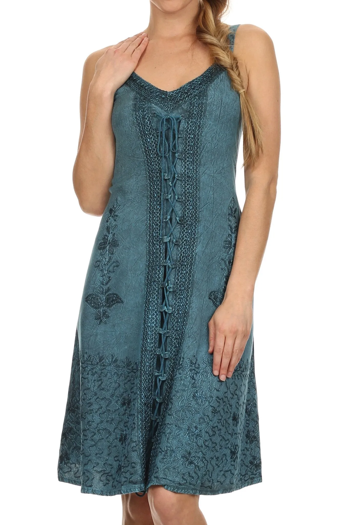 Sakkas Sakkas Jayanti Embroidered Rayon Dress