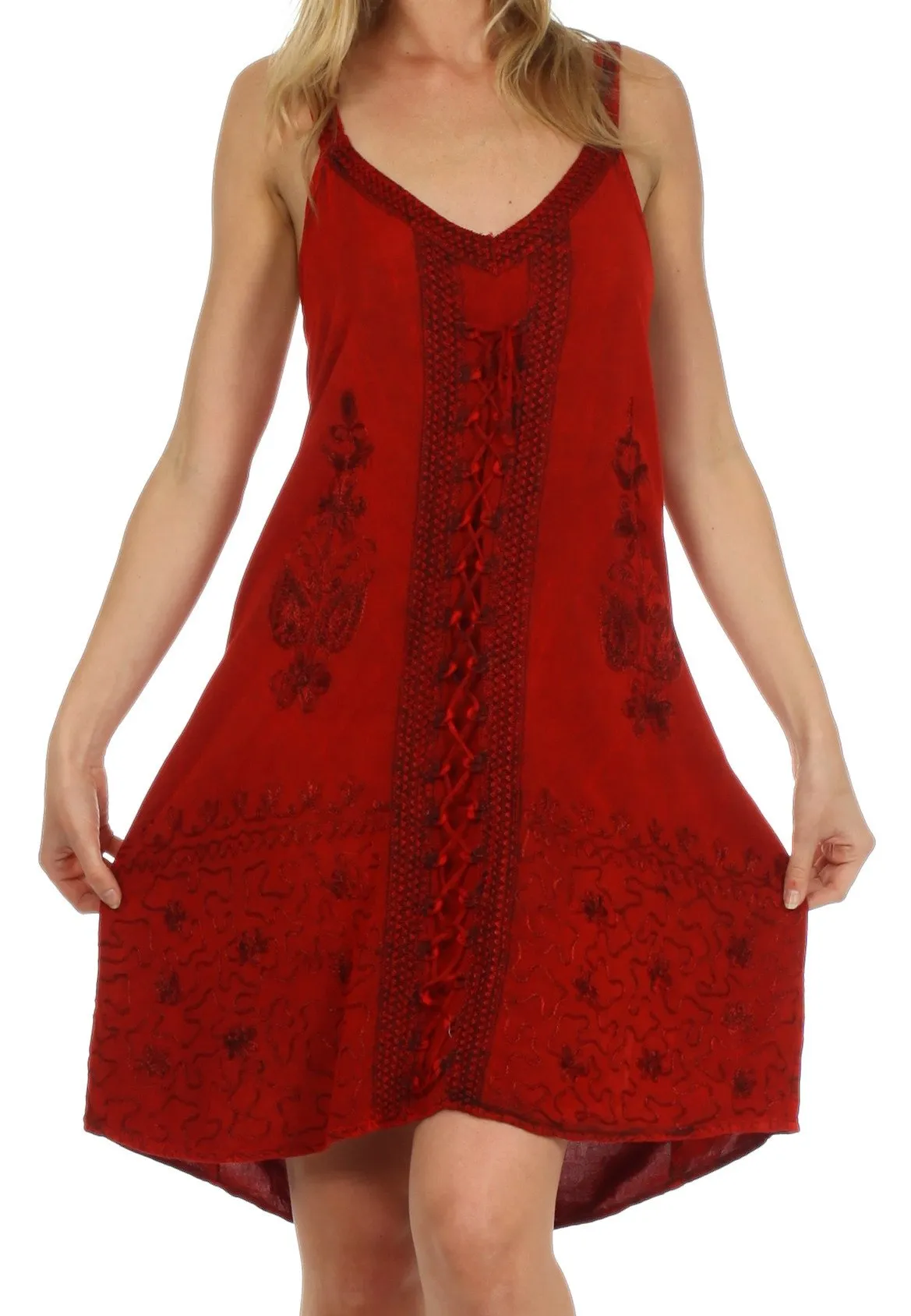 Sakkas Sakkas Jayanti Embroidered Rayon Dress