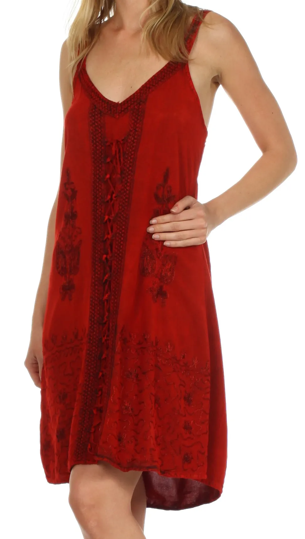 Sakkas Sakkas Jayanti Embroidered Rayon Dress