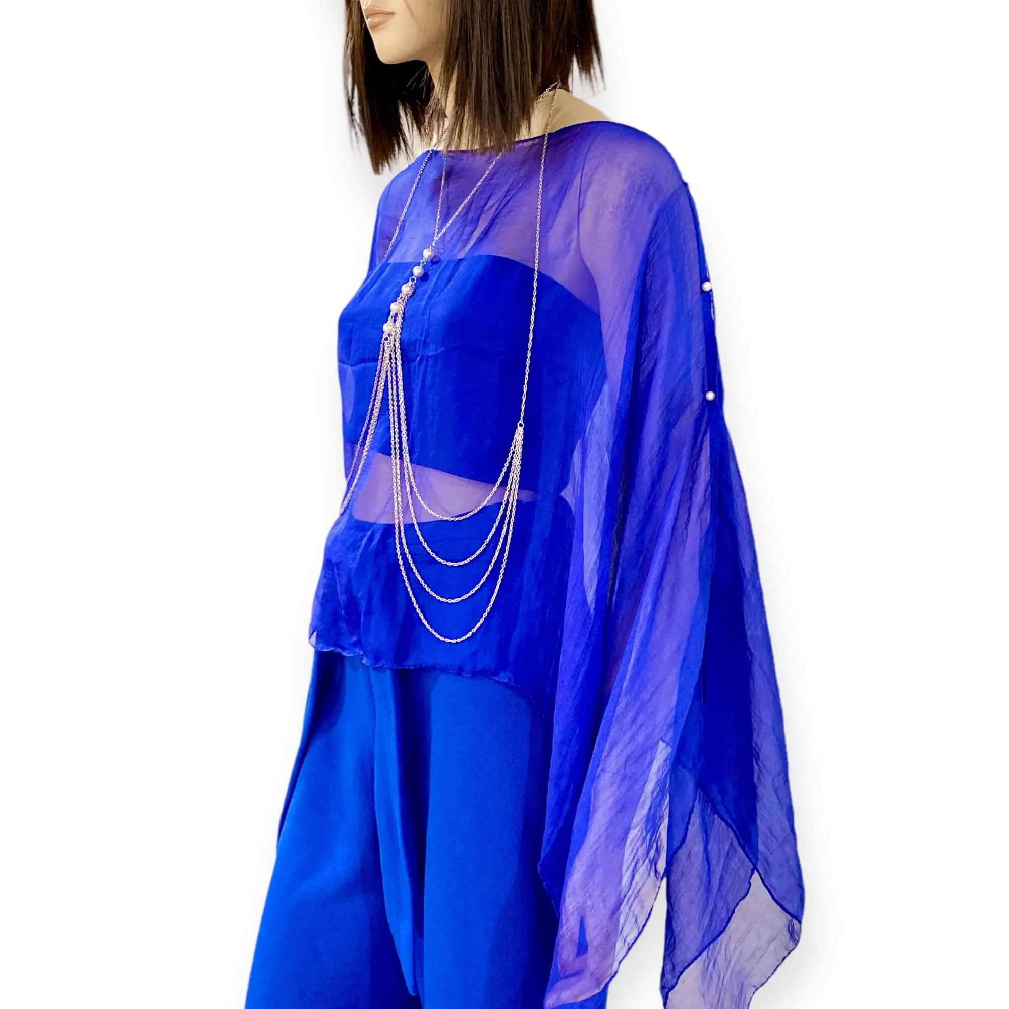 Sheer Poncho Shawl Top