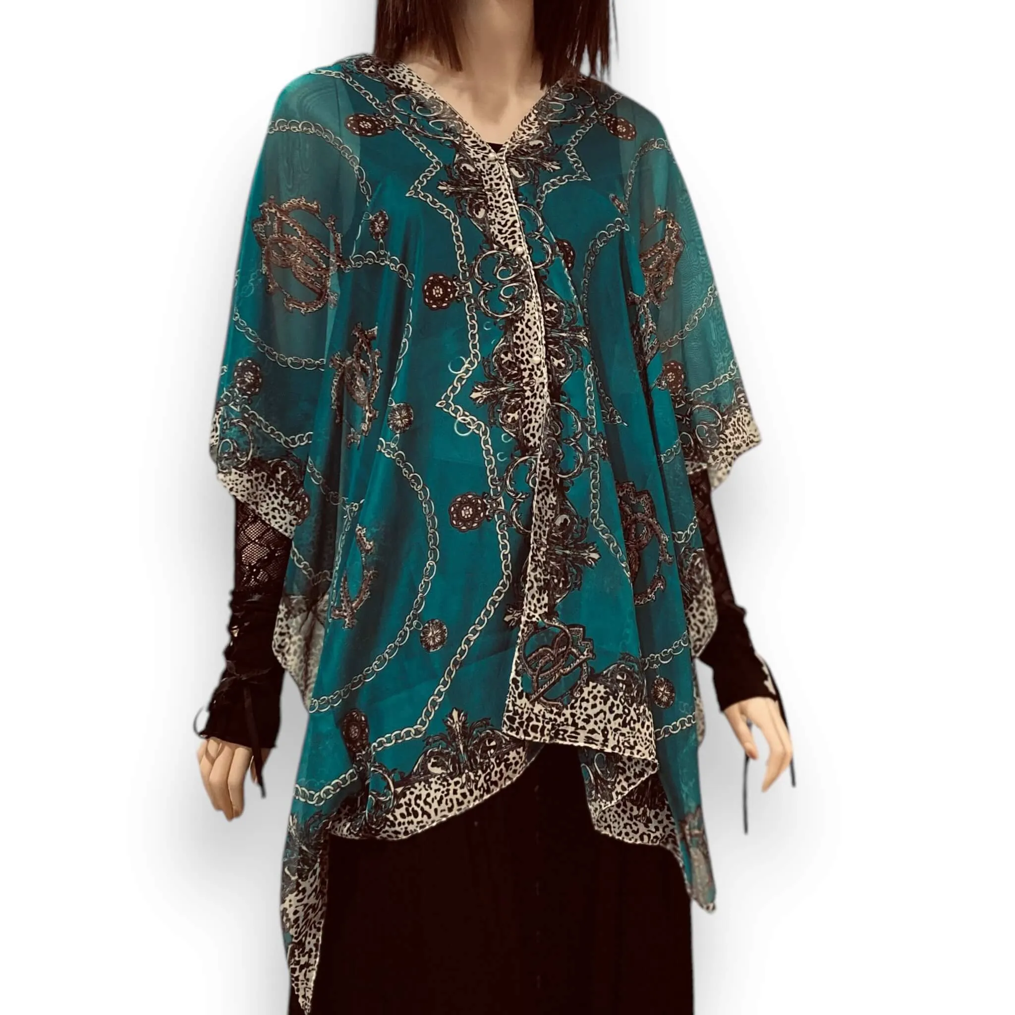 Sheer Poncho Shawl Top