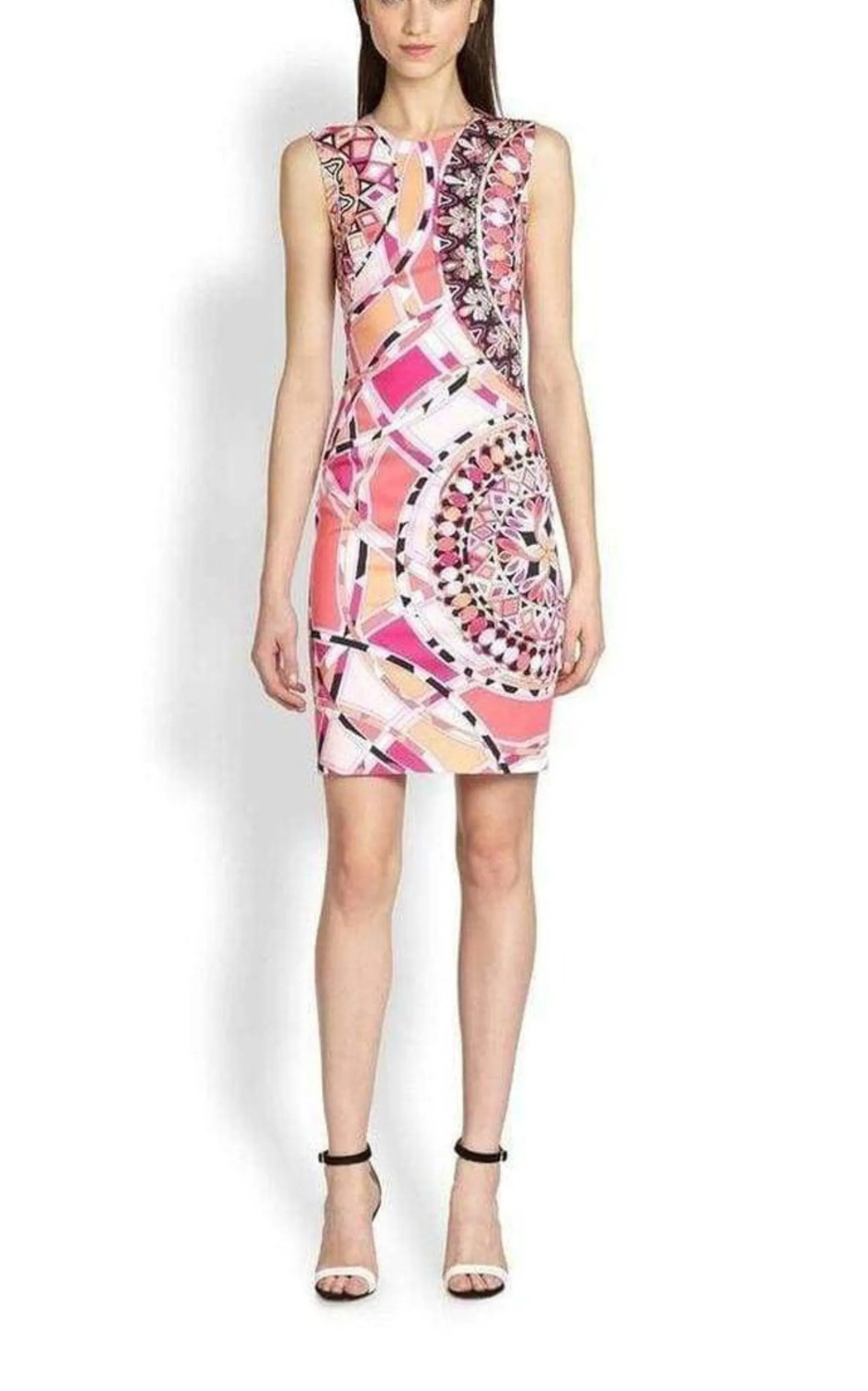 Signature Print Sheath Cotton Dress