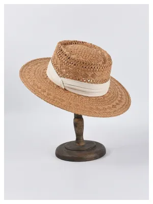 Summer Sun Hat, Bohemian Patterns w. White Trim, Adjustable Beach Hat | Summer Collection