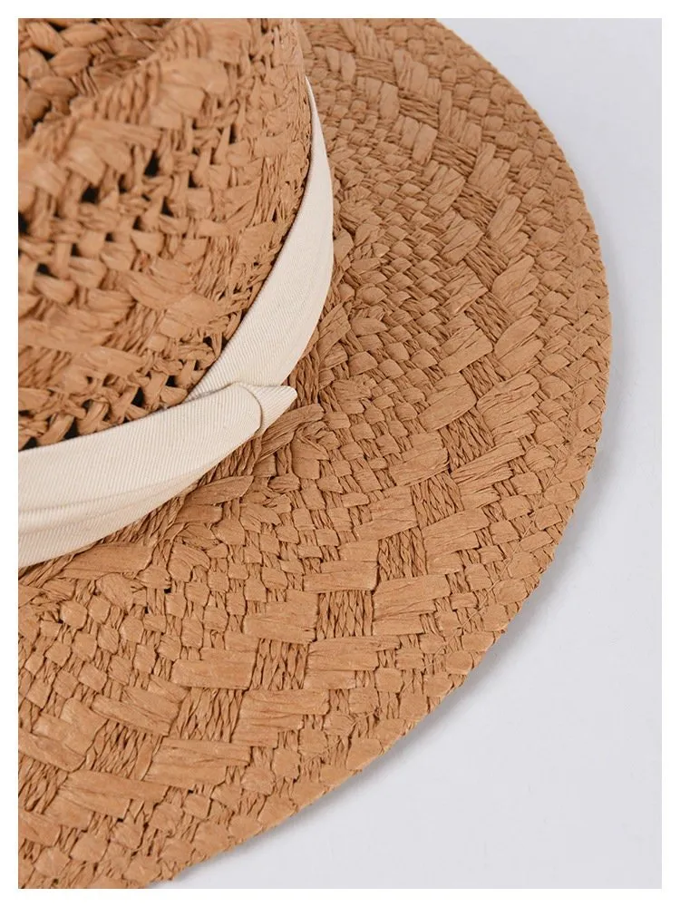 Summer Sun Hat, Bohemian Patterns w. White Trim, Adjustable Beach Hat | Summer Collection