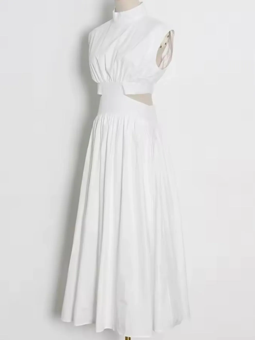 White cutout maxi dress