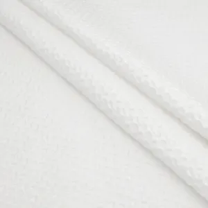 White Jacquard Fabric 3696