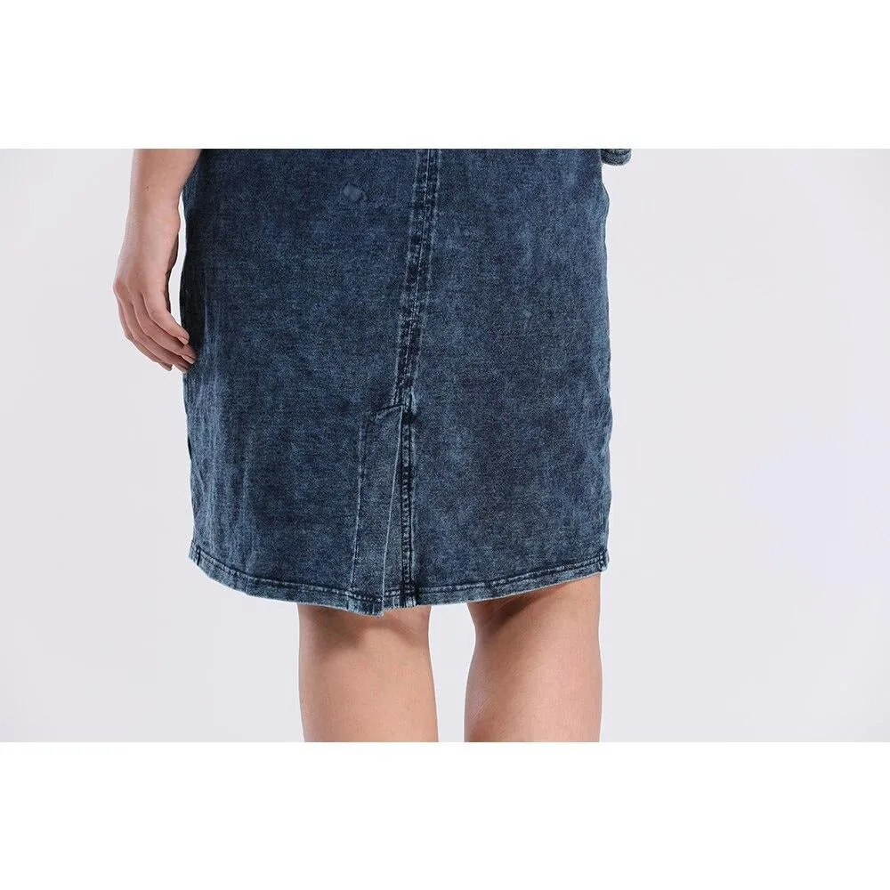 Women'S Plus Size Denim Dress Elasticity