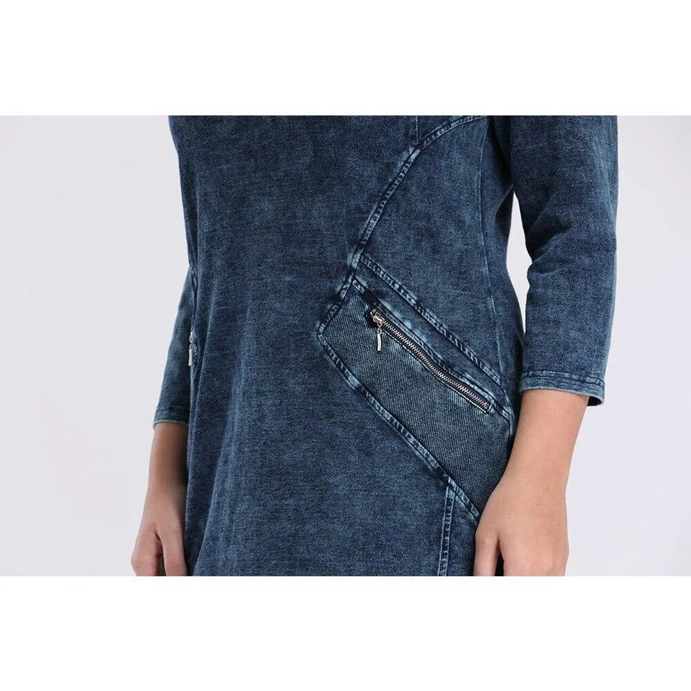 Women'S Plus Size Denim Dress Elasticity